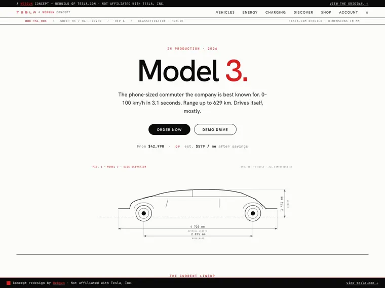 Tesla concept rebuild by Webgun